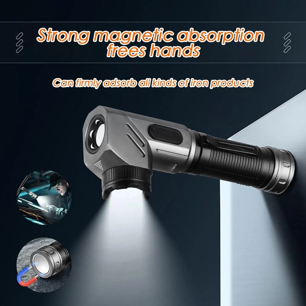 Outdoor Power Usb - Powerful Mini LED Flashlight 90°Rotatable USB