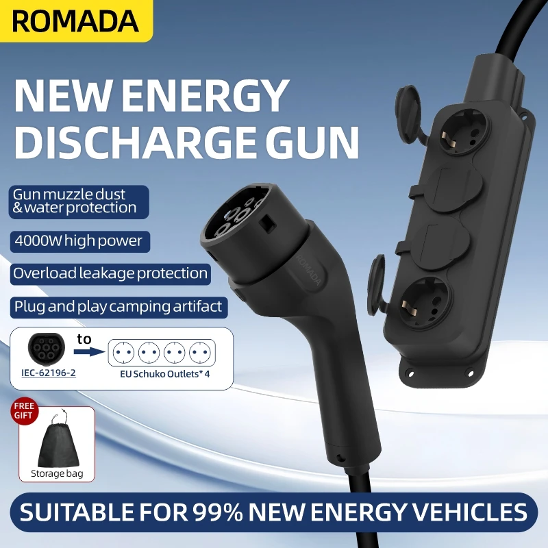 Outdoor Power Usa - Portable 16A 4KW V2L Cable Electric