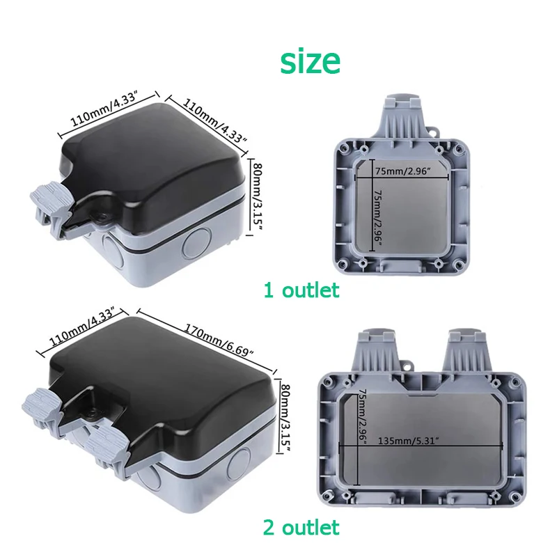 EU KR Outdoor Wall Waterproof  - đánh giá và giá Outdoor Power Usa