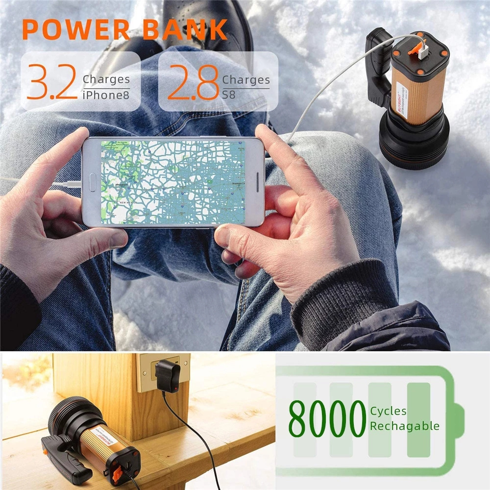 150W Mạnh Mẽ Đèn Pin 50000 Lum - đánh giá và giá Outdoor Power Meter Bike