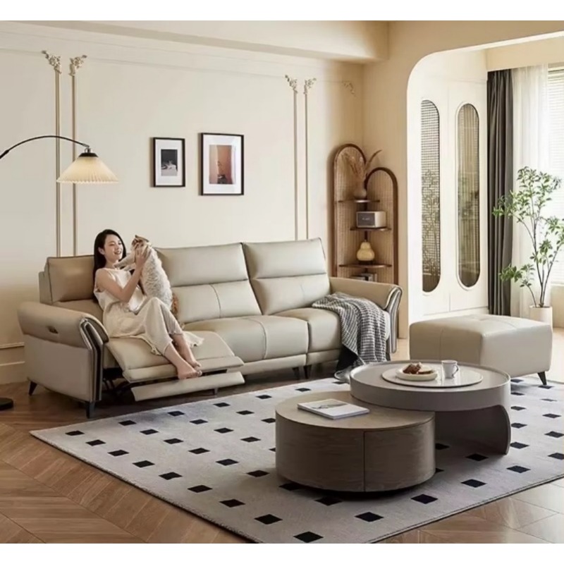 Italian Minimalist Cream Strai - đánh giá và giá Outdoor Power Recliner