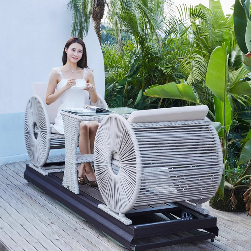 Modern Waterproof Double Wheel - đánh giá và giá Outdoor Power Recliner