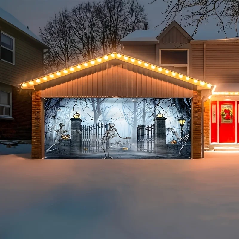 Spooky Halloween Garage Door B - đánh giá và giá Outdoor Power Garage