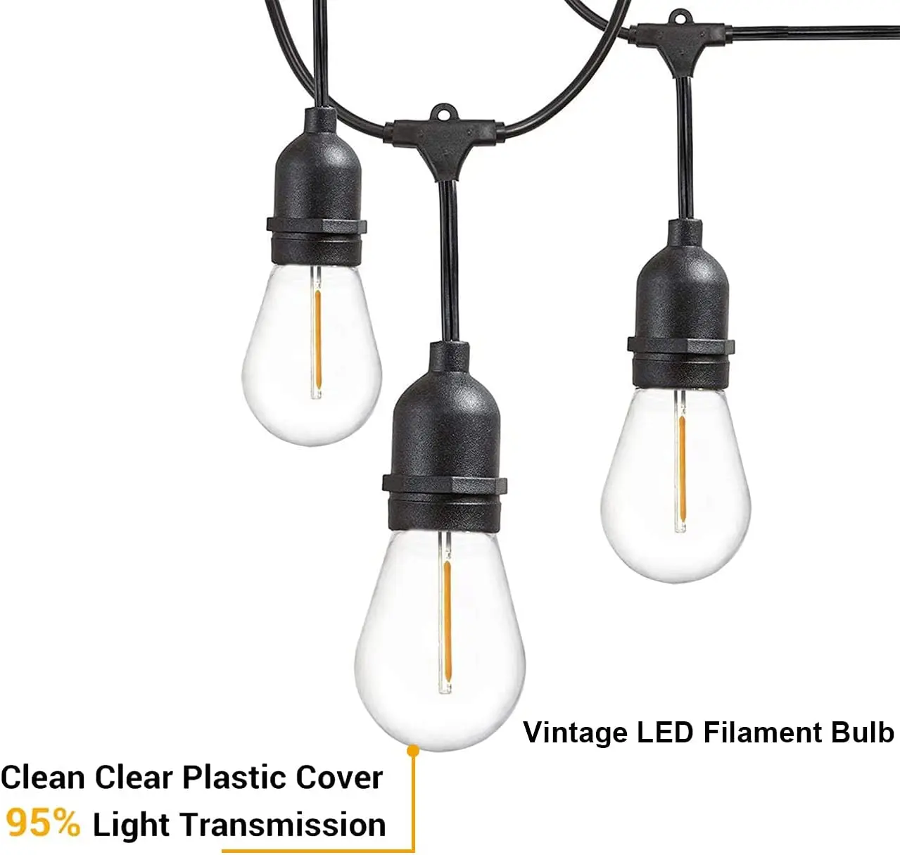 10Pack 5V 24V S14 Dimmable Fil - đánh giá và giá Outdoor Power Lead Cover