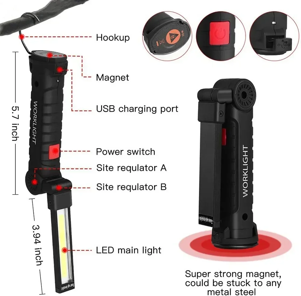 LED COB Flashlight USB Recharg - đánh giá và giá Outdoor Power Usb