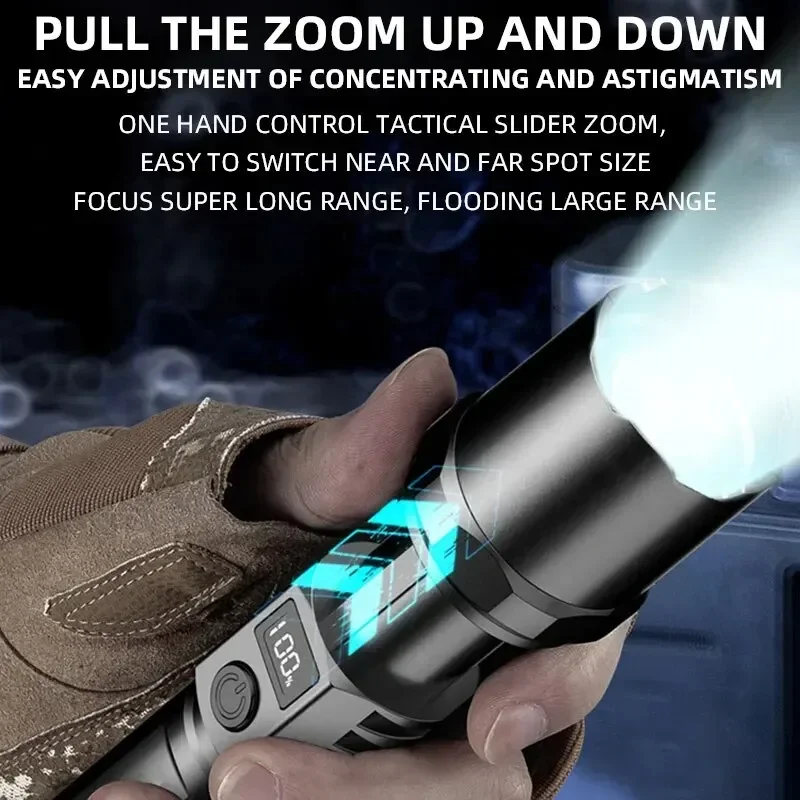 High Power XHP100 Led Flashlig - đánh giá và giá Outdoor Power Usb