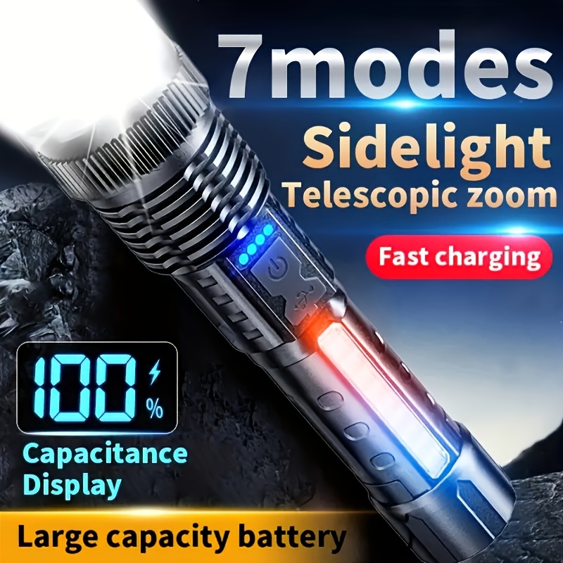 Powerful LED Flashlight Batter - đánh giá và giá Outdoor Power Usb