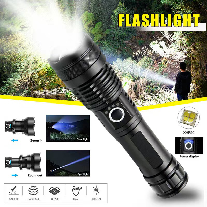 High Power XHP70 Led Flashligh - đánh giá và giá Outdoor Power Usb