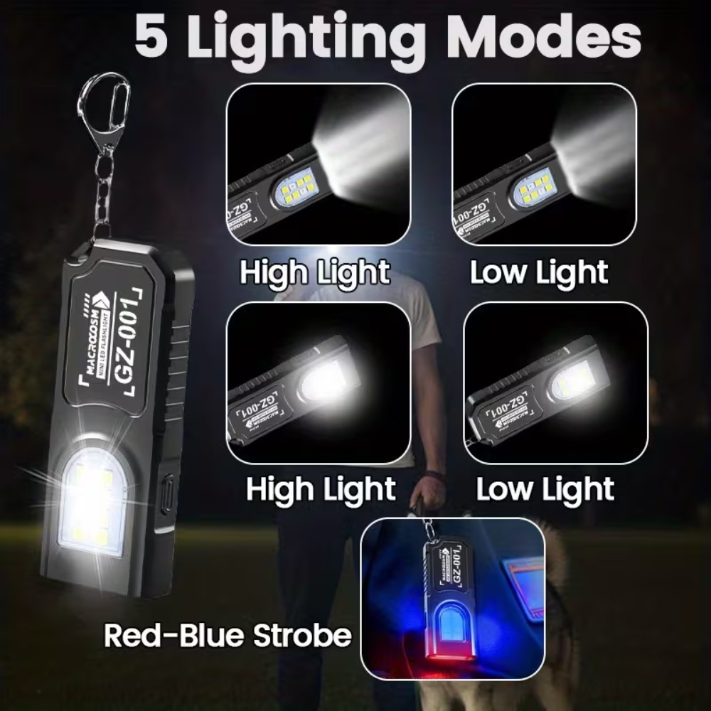 Mini COB LED Keychain Flashlig - đánh giá và giá Outdoor Power Usb